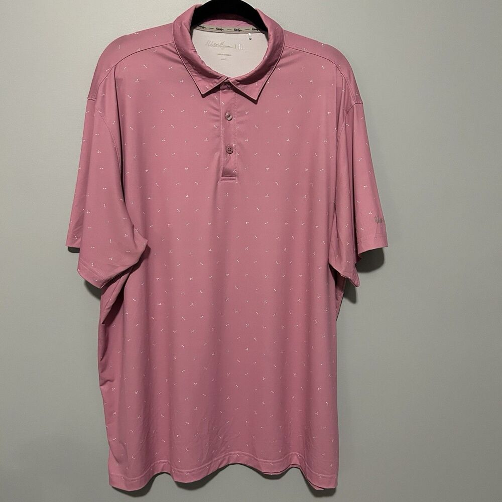 Walter Hagen Mens Golf Polo Shirt Size XXLarge Light Pink Collared Short Sleeve